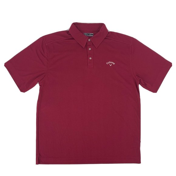 Men's Callaway Golf Short Sleeve Polo‎ Shirt Maroon XL - Picture 1 of 10